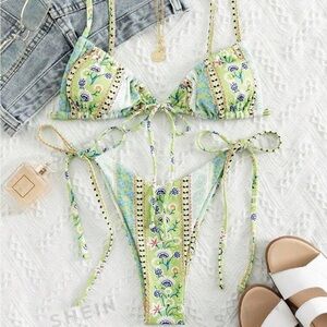 Paisley floral bikini set